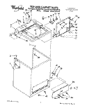 TOP AND CABINET, LIT/OPTIONAL Diagram and Parts List for CA2452XTG0  Whirlpool Washer