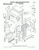 CABINET LINER AND DOOR PARTS Diagram and Parts List for KUIO18NNXS0  KitchenAid Ice Maker