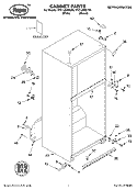 CABINET PARTS Diagram and Parts List for RT21LMXKQ03  Roper Refrigerator