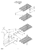 UNIT Diagram and Parts List for TVF12FRGW03  Whirlpool Freezer