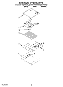 INTERNAL OVEN PARTS Diagram and Parts List for KEBK101SBL02  KitchenAid Wall Oven