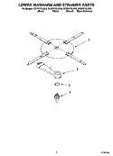 LOWER WASHARM AND STRAINER PARTS Diagram and Parts List for KUDP01DLBS0  KitchenAid Dishwasher