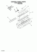 CONTROL PANEL PARTS Diagram and Parts List for KBUDT4265E04  KitchenAid Refrigerator