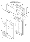 DOOR Diagram and Parts List for ET21UMXGW00  Whirlpool Refrigerator