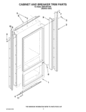 CABINET AND BREAKER TRIM PARTS Diagram and Parts List for KBRC36FTS06  KitchenAid Refrigerator