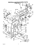 CONTROLS AND REAR PANEL Diagram and Parts List for LA8800XTM1  Whirlpool Washer