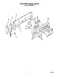 CONTROL PANEL, LIT/OPTIONAL Diagram and Parts List for FEP330VW0  Roper Range