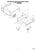 TOP GRILLE AND UNIT COVER PARTS Diagram and Parts List for KBLC36FMS01  KitchenAid Refrigerator