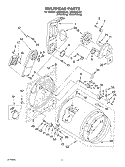 SECTION Diagram and Parts List for LEQ9858LW0  Whirlpool Dryer