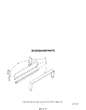 BACKGUARD Diagram and Parts List for SF3040SRW2  Whirlpool Range