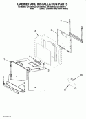 CABINET AND INSTALLATION PARTS Diagram and Parts List for GH7208XRQ2  Whirlpool Microwave