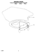 HEATER PARTS Diagram and Parts List for GU3600XTSY1  Whirlpool Dishwasher
