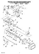 MOTOR AND ICE CONTAINER PARTS Diagram and Parts List for ED5CHQXKQ05  Whirlpool Refrigerator