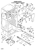 LINER PARTS Diagram and Parts List for ER8MHMXML03  Whirlpool Refrigerator