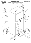 CABINET PARTS Diagram and Parts List for GT1SHTXMT01  Whirlpool Refrigerator