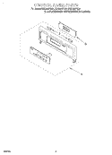 CONTROL PANEL, LITERATURE Diagram and Parts List for RBD306PDB4  Whirlpool Wall Oven