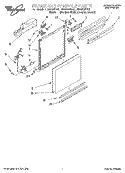 FRAME AND CONSOLE Diagram and Parts List for DU940QWDB6  Whirlpool Dishwasher