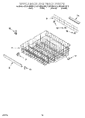UPPER RACK AND TRACK Diagram and Parts List for KUDR25SHBT0  KitchenAid Dishwasher