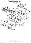 OVEN & BROILER PARTS Diagram and Parts List for SF315PEPQ3  Whirlpool Range