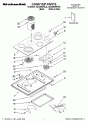 COOKTOP PARTS Diagram and Parts List for KECD806RWW05  KitchenAid Cooktop