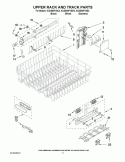 UPPER RACK AND TRACK PARTS Diagram and Parts List for KUDE60FVSS2  KitchenAid Dishwasher