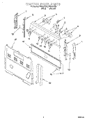 CONTROL PANEL Diagram and Parts List for FEP320EW1  Roper Range