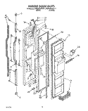 FREEZER DOOR Diagram and Parts List for KSRS25QXAL11  KitchenAid Refrigerator