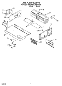 AIR FLOW PARTS Diagram and Parts List for MHE14XMB3  Roper Microwave