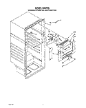 LINER Diagram and Parts List for RT14DMXYW01  Roper Refrigerator