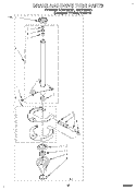 BRAKE AND DRIVE TUBE Diagram and Parts List for 6LBR7255AQ1  Whirlpool Washer