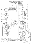 PUMP AND MOTOR Diagram and Parts List for DU930QWDB5  Whirlpool Dishwasher