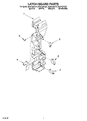 LATCH BOARD PARTS Diagram and Parts List for MH6150XLB1  Whirlpool Microwave