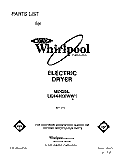 SECTION Diagram and Parts List for LE4440XWW1  Whirlpool Dryer