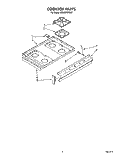 COOKTOP Diagram and Parts List for SE950PERW7  Whirlpool Range
