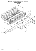 UPPER RACK AND TRACK Diagram and Parts List for KUDP23HB0  KitchenAid Dishwasher