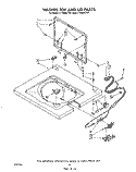 WASHER TOP AND LID Diagram and Parts List for LT7000XTF1  Whirlpool Washer Dryer Combo