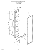 FREEZER DOOR PARTS Diagram and Parts List for IHS226303  Inglis Refrigerator