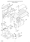 AIR FLOW AND CONTROL Diagram and Parts List for ACM254XJ1  Whirlpool Air Conditioner