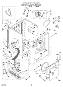 CABINET Diagram and Parts List for RGL4632DL1  Roper Dryer