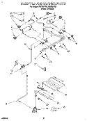 MANIFOLD AND BURNER Diagram and Parts List for FGP357YL3  Roper Range