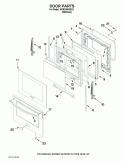 DOOR PARTS Diagram and Parts List for KGRS308XSS2  KitchenAid Range