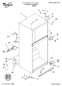 CABINET Diagram and Parts List for 2VET23DKJW01  Whirlpool Refrigerator