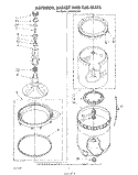 AGITATOR, BASKET AND TUB Diagram and Parts List for LA5460XTM0  Whirlpool Washer