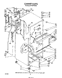 CABINET Diagram and Parts List for ET18GKXSW00  Whirlpool Refrigerator