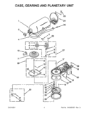CASE, GEARING AND PLANETARY UNIT Diagram and Parts List for KSM85PBMY0  KitchenAid Mixer