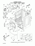 CABINET PARTS Diagram and Parts List for WGD9450WW0  Whirlpool Dryer