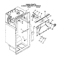 LINER Diagram and Parts List for KTRS20KAWH01  KitchenAid Refrigerator