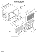 CABINET PARTS Diagram and Parts List for CA24WCL1  Crosley Air Conditioner