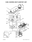 CASE, GEARING AND PLANETARY UNIT Diagram and Parts List for KSM100PSWW0  KitchenAid Mixer