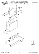 DOOR AND PANEL PARTS Diagram and Parts List for DU1145XTPBA  Whirlpool Dishwasher